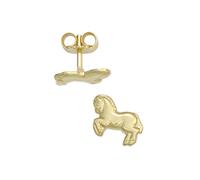 Paar Ohrstecker JOBO "Kinder-Ohrringe Pferd", gold (gelbgold 333), Ohrringe, Damen, Gelbgold 333, 333 Gold (35830569-0) gelbgold 333