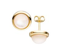 Paar Ohrstecker JOBO "Ohrringe Goldohrringe rund 10 mm", gelbgold 585, Ohrringe, Damen, 10,4mm, Gelbgold 585, 585 Gold mit Perlmutt (30164621-0) gelbgold 585