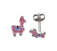 Paar Ohrstecker JOBO "Ohrringe Kinderohrringe Lama rosa", rosa, Ohrringe, Jungen, Silber 925 (Sterlingsilber), 925 Silber (25520604-0) rosa