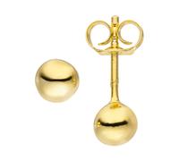 Paar Ohrstecker JOBO "Ohrringe Kugel Kugelohrringe 5 mm", goldfarben, Ohrringe, Damen, 5mm, Silber 925 (Sterlingsilber), 925 Silber vergoldet (36206428-0) goldfarben