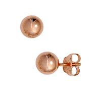 Paar Ohrstecker JOBO "Ohrringe Kugel Kugelohrringe 6 mm", roségoldfarben, Ohrringe, Damen, 6mm, Silber 925 (Sterlingsilber), 925 Silber roségold vergoldet (53034523-0) roségoldfarben