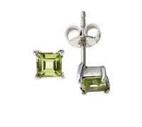 Paar Ohrstecker JOBO "Ohrringe mit Peridot", silber (silber 925), Ohrringe, Damen, Silber 925 (Sterlingsilber), 925 Silber (76361169-0) silber 925