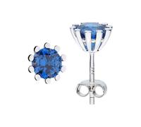 Paar Ohrstecker JOBO "Ohrringe mit Spinell blau 8 mm", silber 925, blau, Ohrringe, Damen, 8,2mm, Silber 925 (Sterlingsilber), 925 Silber rhodiniert oder vergoldet (57466058-0) silber 925, blau