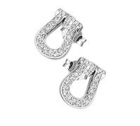Paar Ohrstecker JOBO "Ohrringe Silberohrringe 11 mm", silber 925, weiß, Ohrringe, Damen, Silber 925 (Sterlingsilber), 925 Silber rhodiniert mit 38 Zirkonia (42341304-0) silber 925, weiß