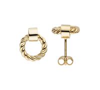 Paar Ohrstecker JOBO "Ohrringe Silberohrringe 13 mm", goldfarben, Ohrringe, Damen, Silber 925 (Sterlingsilber), 925 Silber vergoldet gedreht (84533901-0) goldfarben