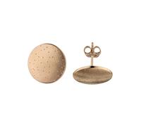 Paar Ohrstecker JOBO "Ohrringe Teller 15 mm", roségoldfarben, Ohrringe, Damen, 15,3mm, Silber 925 (Sterlingsilber), 925 Silber roségold vergoldet mit Glitzer Effekt (14185737-0) roségoldfarben