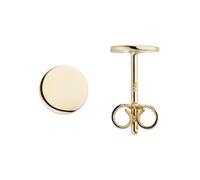 Paar Ohrstecker JOBO "Plättchen", gold (gelbgold 333), Ohrringe, Damen, 5,9mm, Gelbgold 333, 333 Gold (77015567-0) gelbgold 333