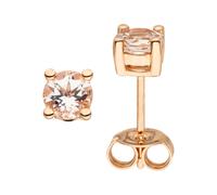 Paar Ohrstecker JOBO, rosa (roségold 585), Ohrringe, Damen, Roségold 585, 585 Roségold mit Morganit (12701553-0) roségold 585