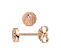 Paar Ohrstecker JOBO, rosa (roségoldfarben), Ohrringe, Damen, 5,5mm, Silber 925 (Sterlingsilber), rund 925 Silber roségold vergoldet mit Zirkonia (53281738-0) roségoldfarben