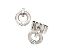 Paar Ohrstecker JOBO "Runde Ohrringe Platinohrringe 6 mm", platin 950, Ohrringe, Damen, SI = kleine Einschlüsse, Diamanten Platin 950, Diamanten, Platin 950, 950 Platin mit Diamanten (65271364-0) plat