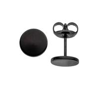Paar Ohrstecker JOBO, silber (edelstahlfarben), Ohrringe, Damen, 8mm, Edelstahl, STUDS Edelstahl schwarz beschichtet (38970528-0) edelstahlfarben