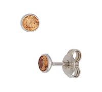 Paar Ohrstecker JOBO, silber (silber 925), Ohrringe, Damen, 4,5mm, Silber 925 (Sterlingsilber), rund 925 Silber mit Zirkonia (27041368-0) silber 925