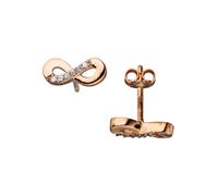 Paar Ohrstecker JOBO "Unendlichkeit", rosa (roségoldfarben), Ohrringe, Damen, Silber 925 (Sterlingsilber), 925 Silber roségold vergoldet mit 12 Zirkonia (81911051-0) roségoldfarben