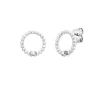 Paar Ohrstecker JULIE JULSEN "925 Silber rhodiniert Zirkonia weiß", weiß (weiß, weiß), Ohrringe, Damen, one-size, Silber 925 (Sterlingsilber), Paar Ohrstecker (13131000-0)