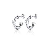 KUZZOI Ohrringe Herren Stecker Creolen Vintage 925 Silber Home & Lifestyle Ohrring Produkte (1.0 st)
