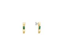 Paar Ohrstecker LACOSTE "CROCODELLE", grün (gelbgoldfarben, edelstahlfarben, grün, grün), Ohrringe, Damen, Edelstahl, mit Glasstein (35678233-0) gelbgoldfarben, edelstahlfarben, grün, grün