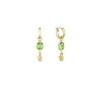 Paar Ohrstecker LACOSTE "DEVA", grün (gelbgoldfarben, edelstahlfarben, grün, grün), Ohrringe, Damen, Edelstahl, mit Glasstein (21686610-0) gelbgoldfarben, edelstahlfarben, grün, grün