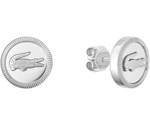 Paar Ohrstecker LACOSTE "MEMENTO", silber (edelstahlfarben), Ohrringe, Damen, 10mm, Edelstahl (73977433-0) edelstahlfarben