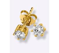 Paar Ohrstecker LADY, gelb (gelbgold 585), Ohrringe, Damen, Diamanten Metall, Diamanten, Metall (97258658-0) gelbgold 585