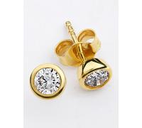 Paar Ohrstecker LADY, gold (gelbgold 375), Ohrringe, Damen, Metall (94786160-0) gelbgold 375