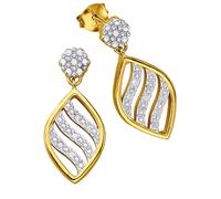 Paar Ohrstecker LADY, silber (silber vergoldet 925), Ohrringe, Damen, Diamanten (61071551-0) silber vergoldet 925