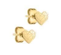 Ohrstecker Mini Broken Heart Edelstahl IP Gold