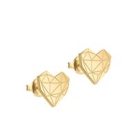 Paar Ohrstecker LIEBESKIND BERLIN "Schmuck Geschenk Edelstahl Ohrringe Herz", gold (gelbgoldfarben), Ohrringe, Damen, Edelstahl, Paar Ohrstecker (89714017-0)