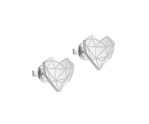 Paar Ohrstecker LIEBESKIND BERLIN "Schmuck Geschenk Edelstahl Ohrringe Herz", silber (edelstahlfarben), Ohrringe, Damen, Edelstahl (83514558-0) edelstahlfarben