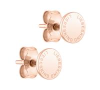 Paar Ohrstecker LIEBESKIND BERLIN "Schmuck Geschenk Gold 375 Ohrringe Gold Collection", rosa (roségoldfarben), Ohrringe, Damen, 6mm, Gelbgold 375, Paar Ohrstecker (50240048-0)