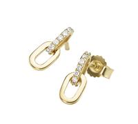 Paar Ohrstecker LUIGI MERANO "beweglich mit Brillanten, Gold 585", gold, Ohrringe, Damen, SI = kleine Einschlüsse, Gelbgold 585 (24933525-0) gold