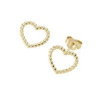 Paar Ohrstecker LUIGI MERANO "Herzen in Kugel-Optik, Gold 375", gold, Ohrringe, Herren, Gelbgold 375 (95173454-0) gold