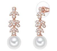 Paar Ohrstecker LULU & JANE "Set: AV150", roségold, weiß, Ohrringe, Damen, 30,9,mit Zirkonia, Messing, mit Zirkonia (75102701-0) roségold, weiß