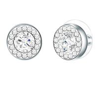 Paar Ohrstecker LULU & JANE "Set: LJ236", silber, weiß, Ohrringe, Damen, 11,6,mit Steinen, Glas, Metall-Legierung (29233950-0) silber, weiß