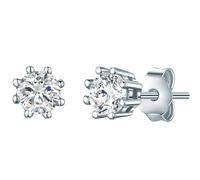 Paar Ohrstecker LULU & JANE "Set: LJ435", silber, weiß, Ohrringe, Damen, 5,3,mit Zirkonia, Silber 925 (Sterlingsilber), Sterling Silber (94225743-0) silber, weiß