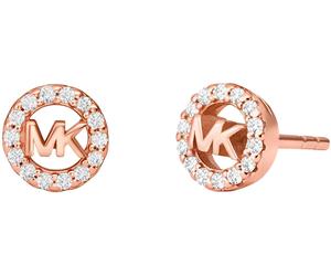 Paar Ohrstecker MICHAEL KORS "Schmuck Geschenk Silber 925 Ohrringe PREMIUM", rosa (roségoldfarben, kristallweiß, kristallweiß), Ohrringe, Damen, 6,5mm, Silber 925 (Sterlingsilber), mit Zirkonia (synth
