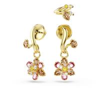 Paar Ohrstecker mit Ohrklemme SWAROVSKI "Schmuck Geschenk Idyllia Ohrringe", gold (gelbgoldfarben, pink, rosa, kristallweiß, gelb, goldfarben, pink, rosa, kristallweiß, gelb, goldfarben), Ohrringe, Da