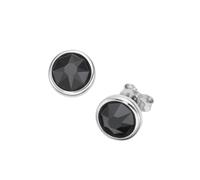 Paar Ohrstecker "mit schwarzen Zirkonia, Silber 925", schwarz, GIORGIO MARTELLO MILANO, Ohrringe, Herren, Silber 925 (Sterlingsilber) (21137213-0) schwarz