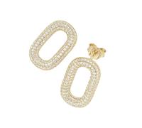 Paar Ohrstecker "mit weißen Zirkonia, Silber 925", gold, GIORGIO MARTELLO MILANO, Ohrringe, Damen, Silber 925 (Sterlingsilber) (51725610-0) gold
