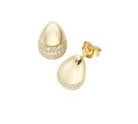 Paar Ohrstecker "mit weißen Zirkonia, Silber 925", gold, GIORGIO MARTELLO MILANO, Ohrringe, Damen, Silber 925 (Sterlingsilber) (46776466-0) gold