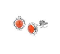Nenalina Damen Ohrringe dunkelorange / silber, Größe One Size, 4298410 Dunkelorange / Silber One Size