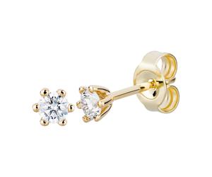 Paar Ohrstecker OROLINO "Gold 585 mit 2x Brillant zus. 0,25 ct.", gelb (gelb, weiß), Ohrringe, Damen, one-size, 0,25 SI = kleine Einschlüsse, Gold (13617963-0) gelb, weiß