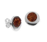 Paar Ohrstecker OSTSEE-SCHMUCK "- Alina poliert - Silber 925/000 - Bernstein" Gr. 12, silber (silber 925, silberfarben, weiß), Ohrringe, Damen, 12, Silber 925 (Sterlingsilber) (43085337-12) silber 925