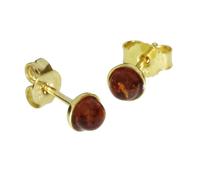 Paar Ohrstecker OSTSEE-SCHMUCK "Ostsee-Schmuck Ohrstecker Classic 4 mm Ohrstecker Classic 4 mm", gelb, Ohrringe, Damen, 5mm rund, Gelbgold 333 (85292844-0) gelb