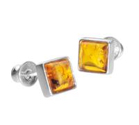 Paar Ohrstecker OSTSEE-SCHMUCK "Ostsee-Schmuck Ohrstecker Classic 6 x 6 mm", weiß, Ohrringe, Damen, 7 x 7mm, Silber 925 (Sterlingsilber) (59711152-0) weiß