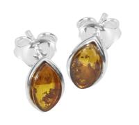 Paar Ohrstecker OSTSEE-SCHMUCK "Ostsee-Schmuck Ohrstecker Classic 8 x 5 mm", weiß, Ohrringe, Damen, 9 x 6mm, Silber 925 (Sterlingsilber) (42160727-0) weiß