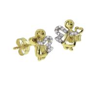 Paar Ohrstecker OSTSEE-SCHMUCK "- Engel - Gold 333/000 - Zirkonia" Gr. 9, gold (gold 333, goldfarben, gelb), Ohrringe, Damen, Gelbgold 333 (27565656-9) gold 333, goldfarben, gelb
