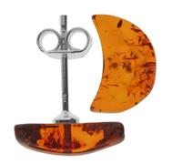 Paar Ohrstecker OSTSEE-SCHMUCK "- Halbmond - Silber 925/000 - Bernstein" Gr. 11, silber (silber 925, silberfarben, weiß), Ohrringe, Damen, Silber 925 (Sterlingsilber) (34520660-11) silber 925, silberf