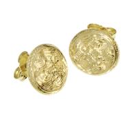 Paar Ohrstecker OSTSEE-SCHMUCK "Ostsee-Schmuck Ohrstecker Hiddensee 13 mm rund", gelb, Ohrringe, Damen, 13mm, Gelbgold 333 (23450618-0) gelb