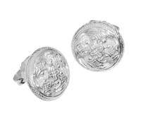 Paar Ohrstecker OSTSEE-SCHMUCK "Ostsee-Schmuck Ohrstecker Hiddensee 13 mm rund", weiß, Ohrringe, Damen, 13mm, Silber 925 (Sterlingsilber) (23872641-0) weiß