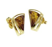 Paar Ohrstecker OSTSEE-SCHMUCK "- Ilga - Gold 333/000 - Bernstein" Gr. 13, gold (gold 333, goldfarben, gelb), Ohrringe, Damen, Gelbgold 333 (35353936-13) gold 333, goldfarben, gelb